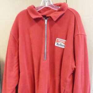 Vintage Marlboro Unlimited Red Quarter-Zip Fleece Pullover